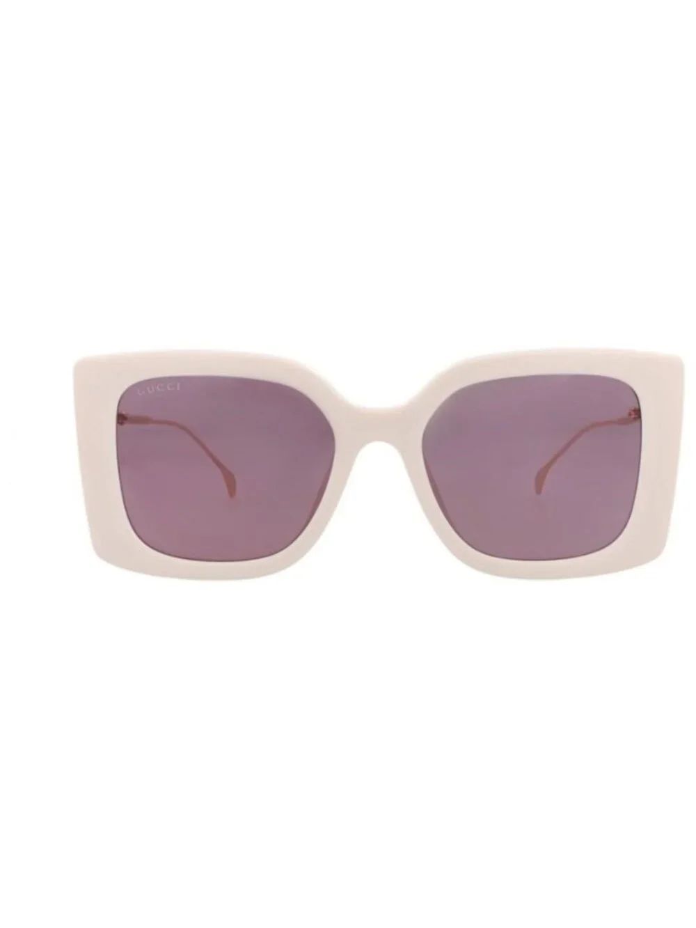 New Gucci Womens Square/Rectangle Ivory Gold Violet Fashion Designer Sunglasses